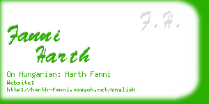 fanni harth business card